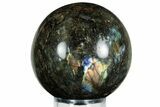 Flashy, Polished Labradorite Sphere - Great Color Play #232427-1
